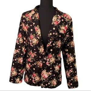 Mymstorm Long Sleeve Floral Blazer Size XXL